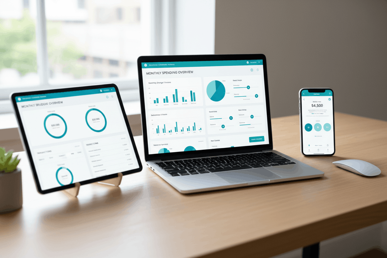 Monthly Budget Planner | Simple Money Management System (Interactive HTML Dashboard – Digital Download)