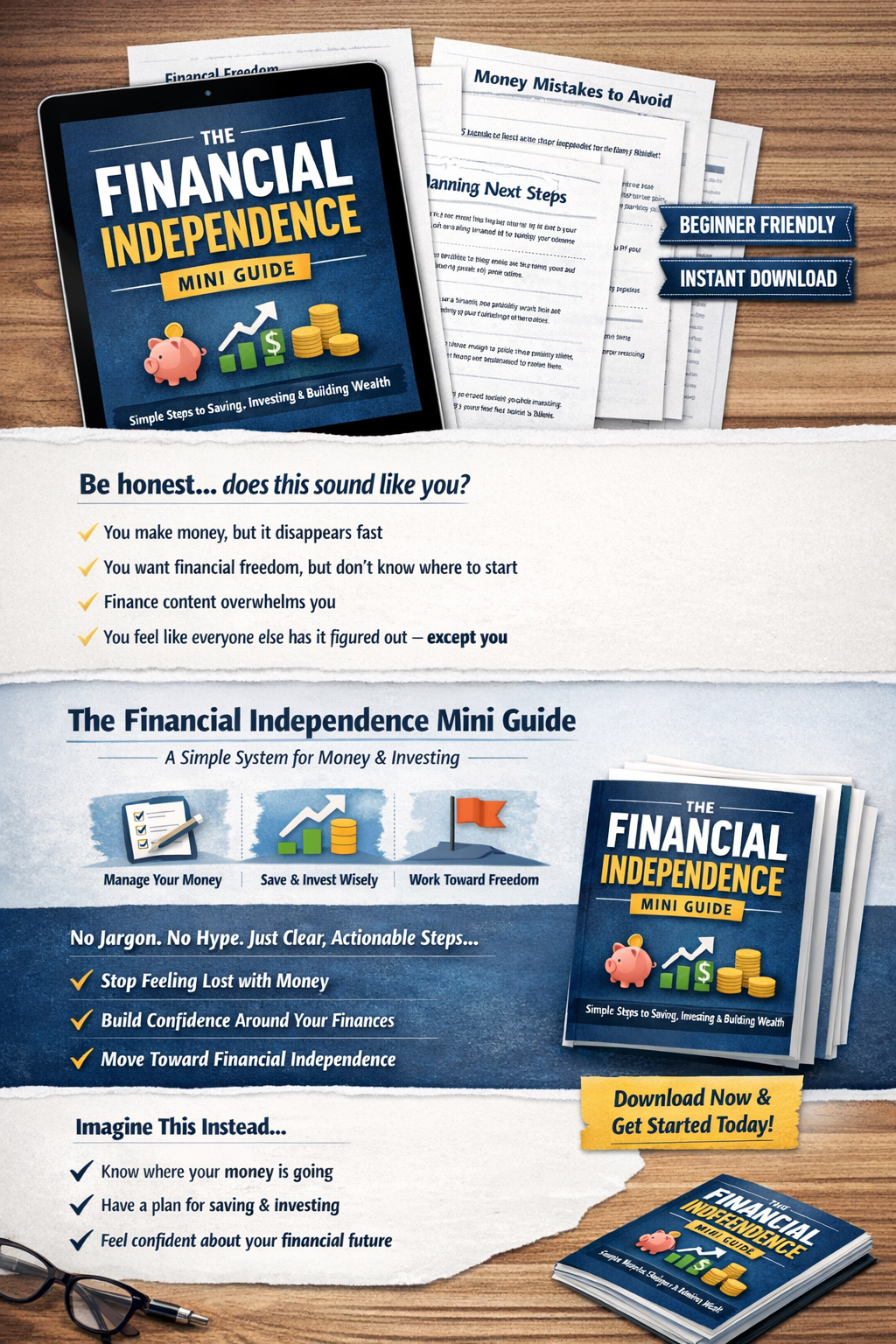 Le mini-guide de l'indépendance financière (Des étapes simples pour prendre le contrôle de votre argent et bâtir une véritable liberté, même en tant que débutant)