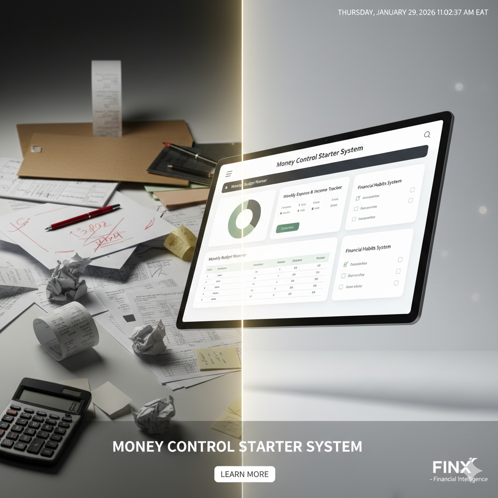 Money Control Starter System – Beginner Budget Planner & Expense Tracker Bundle